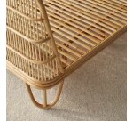 Lit double en rotin avec sommier Simone H 101 x L 167 x P 207 cm