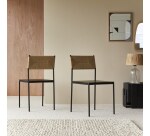 Chaise en metal et fibres naturelles fidele