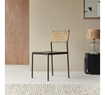 Chaise en metal et fibres naturelles fidele