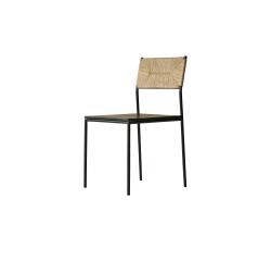Chaise en metal et fibres naturelles fidele