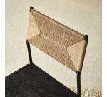 Chaise en metal et fibres naturelles fidele