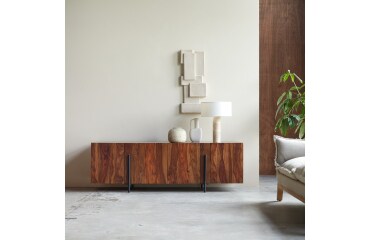 Buffet bas en palissandre massif 165 cm honorine