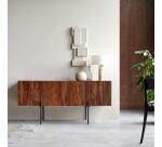 Buffet bas en palissandre massif 165 cm honorine