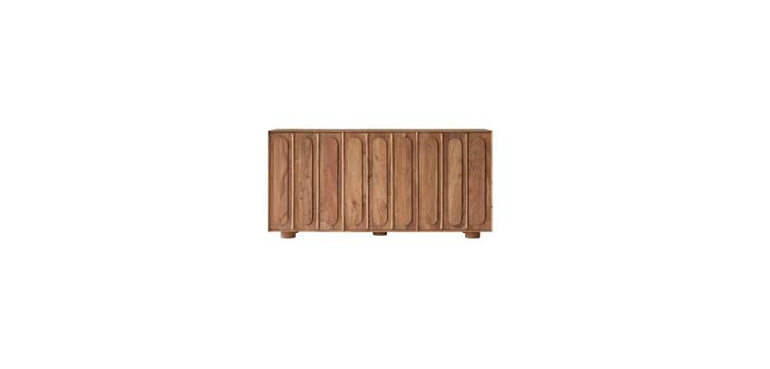Buffet Olga en acacia massif H 88 x L 182 x P 45 cm