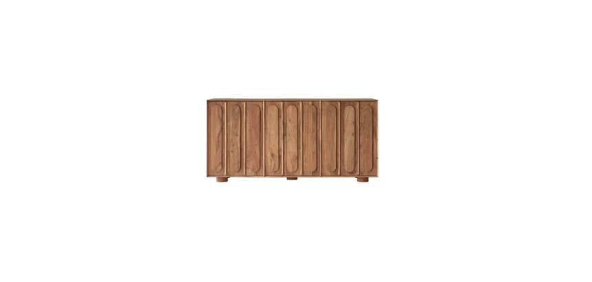 Buffet Olga en acacia massif H 88 x L 182 x P 45 cm