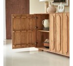 Buffet Olga en acacia massif H 88 x L 182 x P 45 cm