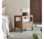 Chevet en noyer massif 1 tiroir arto