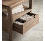 Chevet en noyer massif 1 tiroir arto