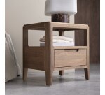 Chevet en noyer massif 1 tiroir arto