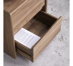 Chevet en noyer massif 2 tiroirs arto