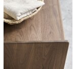 Chevet en noyer massif 2 tiroirs arto