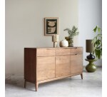 Buffet en bois de manguier massif Gabrielle H 81 x L 150 x P 40 cm