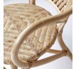 Lot de 2 Fauteuils en tiges de rotin Marius H 102 x L 52 x P 60 cm