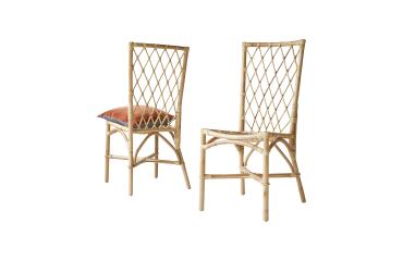 Chaise en tiges de rotin Zélie