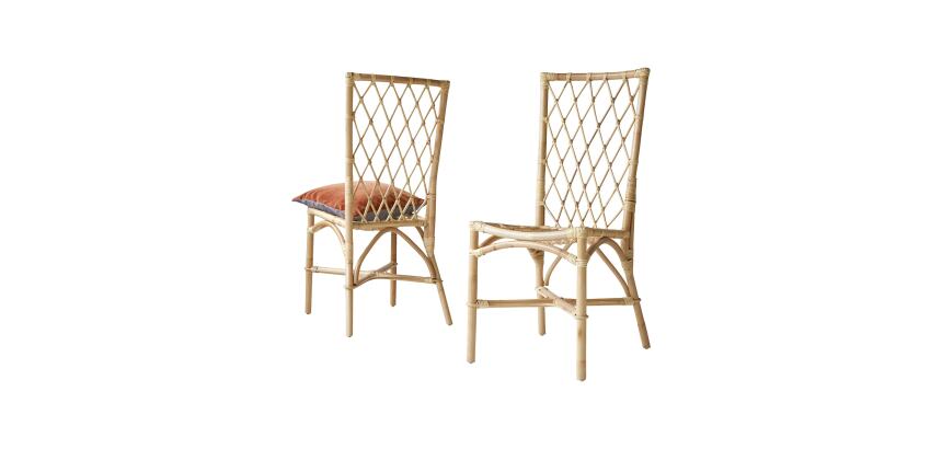 Chaise en tiges de rotin Zélie