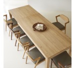 Table Edene en chêne massif à rallonge 6 à 8 personnes