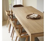 Table Edene en chêne massif à rallonge 6 à 8 personnes