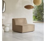 Chauffeuse modulable en tissu camel dario