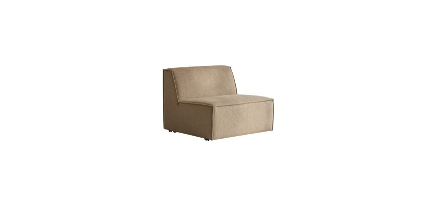 Chauffeuse modulable en tissu camel dario