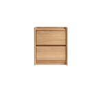 Chevet en chêne massif 2 tiroirs Arto