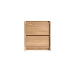 Chevet en chêne massif 2 tiroirs Arto