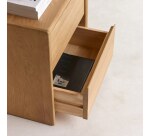 Chevet en chêne massif 2 tiroirs Arto