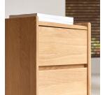 Chevet en chêne massif 2 tiroirs Arto