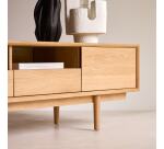 Meuble TV Ellie en chêne massif 180 cm