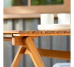 Table de jardin pliable Bistro en acacia massif 2 personnes