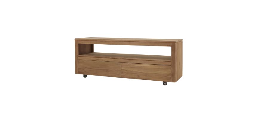 Meuble TV Anoa en teck massif L 140 cm