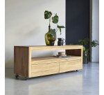 Meuble TV Anoa en teck massif L 140 cm