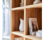 Bibliothèque en teck massif coffee tek