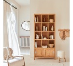 Bibliothèque en teck massif coffee tek