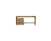 Bureau en bois de teck L 160 cm Edene avec caisson de rangement