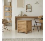 Bureau en bois de teck L 160 cm Edene avec caisson de rangement