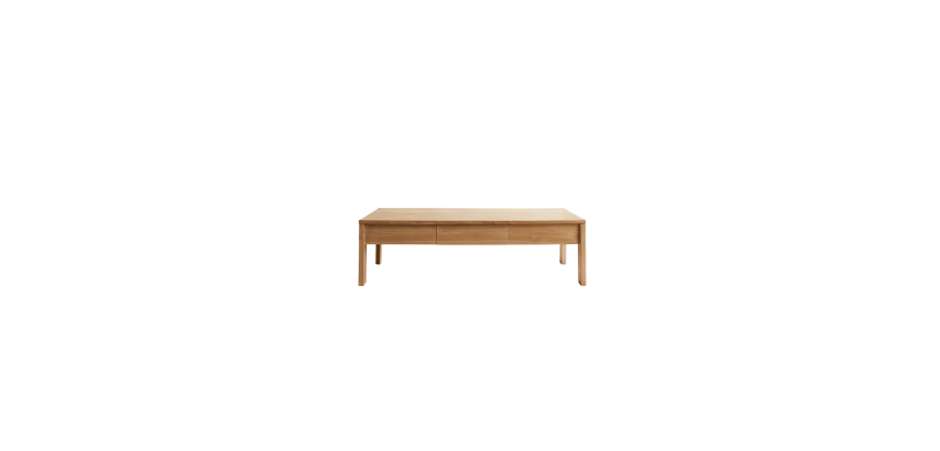 Table basse Edene en teck massif, rectangulaire 120 x 80 cm