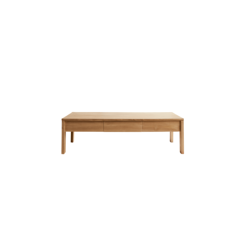 Table basse Edene en teck massif, rectangulaire 120 x 80 cm