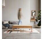 Table basse Edene en teck massif, rectangulaire 120 x 80 cm