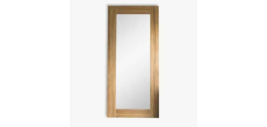 Miroir Square en teck massif H 200 x L 90 cm
