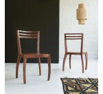 Chaise Luna en palissandre massif