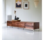 Meuble TV Nova en palissandre massif L 205 cm