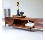 Meuble TV Nova en palissandre massif L 205 cm