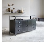 Buffet en metal 160 cm industriel