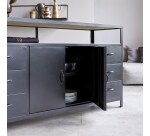 Buffet en metal 160 cm industriel