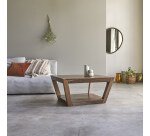 Table basse Villa en palissandre massif, carrée 80 x 80 cm