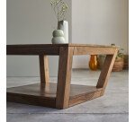 Table basse Villa en palissandre massif, carrée 80 x 80 cm