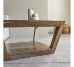 Table basse Villa en palissandre massif, carrée 80 x 80 cm
