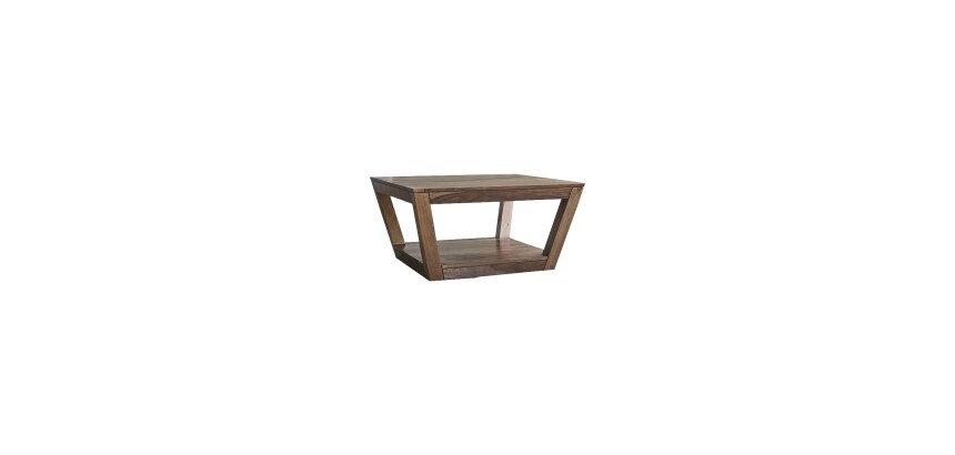 Table basse Villa en palissandre massif, carrée 80 x 80 cm