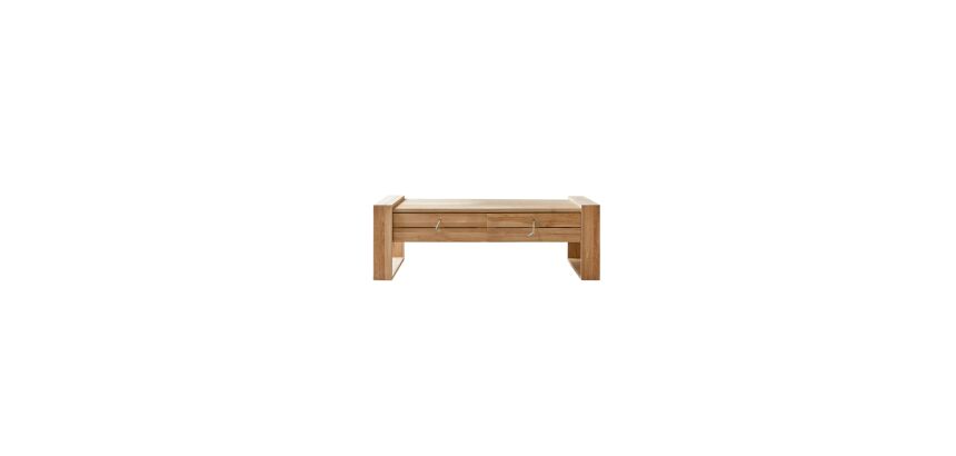 Table basse Minimalys en teck massif, rectangulaire 120 x 70 cm