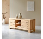 Meuble TV Minimalys en teck massif L 155 cm